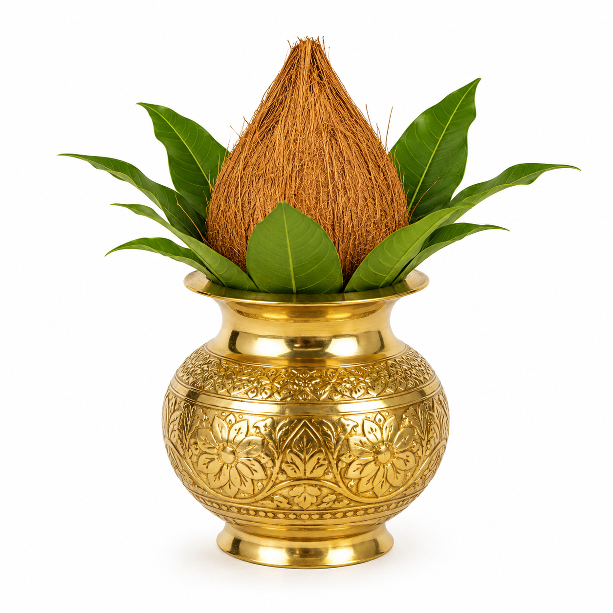 Brass Kalash with Lid – Pure Pital Kalash | Pooja & Griha Pravesh